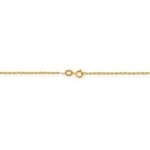 Collier Or 750 Nœud Forçat Antillais 6mm Cristal Grenat 4mm 45cm
