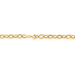 Collier Or 750 Maille Forçat Antillais 5mm 50cm