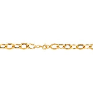 Collier Or 750 Maille Forçat Antillais 6mm 50cm