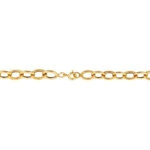 Collier Or 750 Maille Forçat Antillais 6mm 50cm