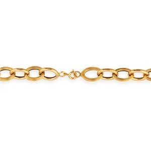Collier Or 750 Maille Forçat Antillais 10mm 50cm