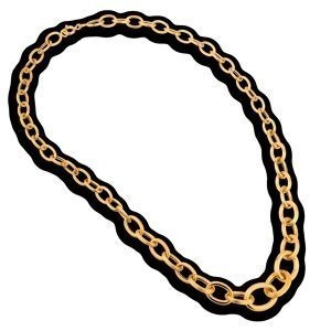 Collier Or 750 Chute Maille Forçat Antillais 11mm 45cm