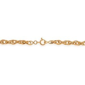 Collier Or 750 Maille Forçat Double Antillais 7mm 45cm