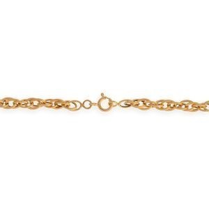 Collier Or 750 Maille Forçat Double Antillais 7mm 45cm