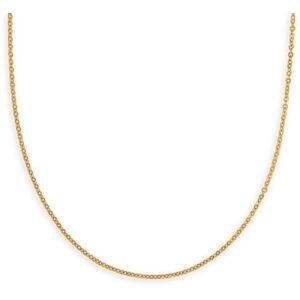 Collier Chaîne Or 750 Maille Forçat Miroir Creux 1.5mm 45cm