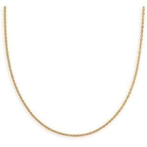 Collier Chaîne Or 750 Maille Forçat Miroir Creux 1.5mm 45cm