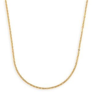 Collier Chaîne Or 750 Maille Forçat Miroir Creux 2 mm 45cm
