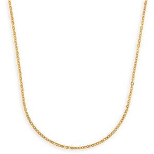 Collier Chaîne Or 750 Maille Forçat Miroir Creux 2 mm 45cm