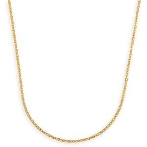 Collier Chaîne Or 750 Maille Forçat Miroir Creux 2 mm 45cm