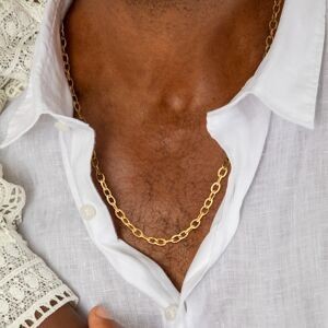 Collier Or 750 Maille Forçat Antillais 6mm 60cm