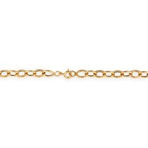 Collier Or 750 Maille Forçat Antillais 6mm 60cm
