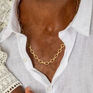 Collier Or 750 Maille Forçat Antillais 10mm 60cm