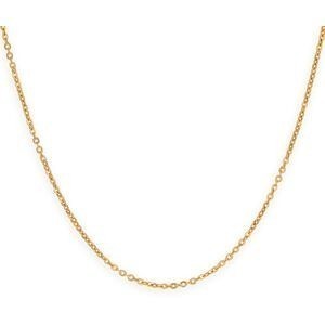 Collier Chaîne Or 750 Maille Forçat Miroir Creux 2 mm 55cm