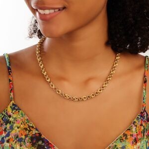 Collier Or 750 Maille Gros Sirop Antillais 6mm 45cm