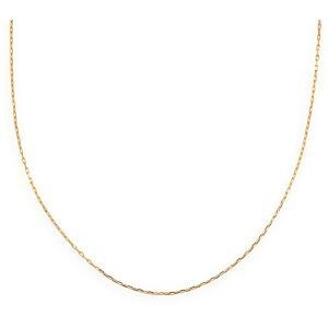 Collier Chaîne Or 750 Maille Forçat Diamanté Allégé 1mm 45cm