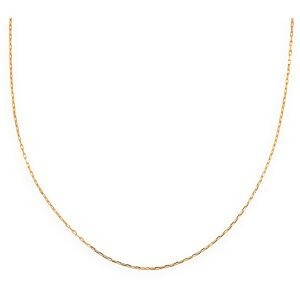 Collier Chaîne Or 750 Maille Forçat Diamanté Allégé 1mm 45cm