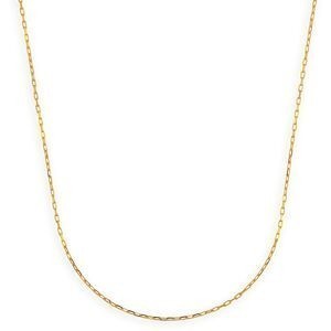 Collier Chaîne Or 750 Maille Forçat Diamanté Allégé 1.1mm 45cm