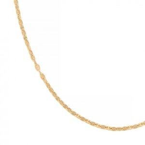 Collier Chaîne Or 750 Maille Marine Diamanté Creux 2.2mm 45cm