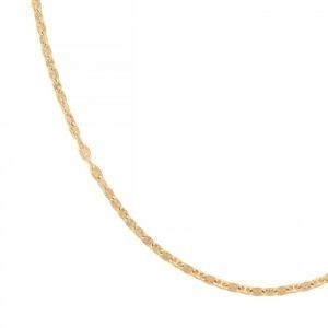 Collier Chaîne Or 750 Maille Marine Diamanté Creux 2.2mm 45cm