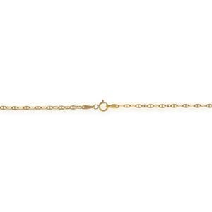 Collier Chaîne Or 750 Maille Marine Diamanté Creux 2.2mm 45cm
