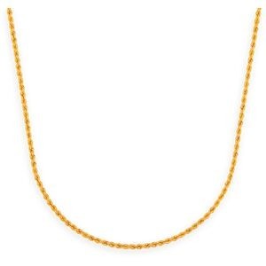 Collier Chaîne Or 750 Maille Corde Creux 1.6mm 45cm