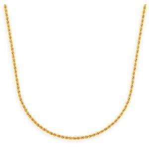 Collier Chaîne Or 750 Maille Corde Creux 1.6mm 45cm