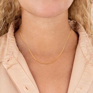 Collier Chaîne Or 750 Maille Corde Creux 1.6mm 45cm