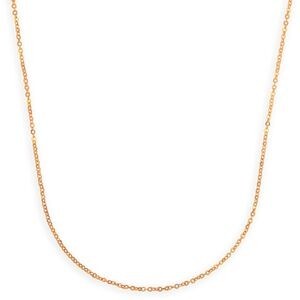 Collier Chaîne Or 750 Maille Forçat Miroir Creux 1.2mm 45cm