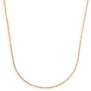 Collier Chaîne Or 750 Maille Forçat Miroir Creux 1.2mm 45cm