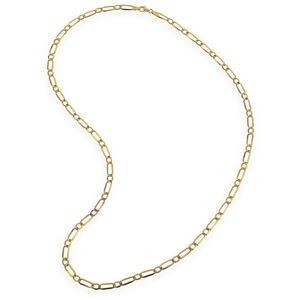 Collier Or 750 Maille Cheval Alterné Plate 4.5mm 60cm