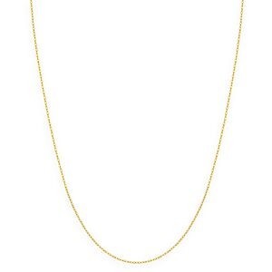 Collier Chaîne Or 375 Maille Forçat Miroir 0.9mm 40cm