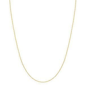 Collier Chaîne Or 375 Maille Forçat Miroir 0.9mm 40cm
