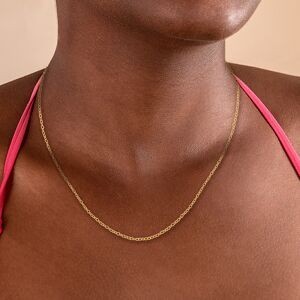 Collier Chaîne Or 375 Maille Forçat Miroir 1.2mm 45cm