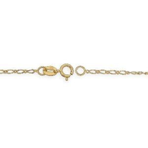 Collier Chaîne Or 375 Maille Cheval 0.8mm 40cm