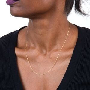 Collier Chaîne Or 375 Maille Cheval 1mm 50cm