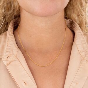 Collier Chaîne Or 375 Maille Forçat Miroir 1.2mm 45cm