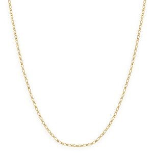 Collier Chaîne Or 375 Maille Cheval Alterné Diamanté 0.8mm 45cm