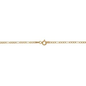Collier Chaîne Or 375 Maille Cheval Alterné 1.3 Creux 2.3mm 45cm