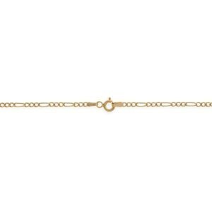 Collier Chaîne Or 375 Maille Cheval Alterné 1.3 Creux 2.3mm 45cm