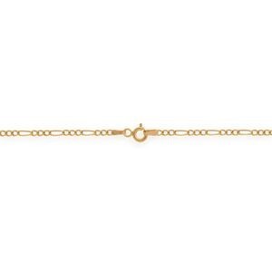 Collier Chaîne Or 375 Maille Cheval Alterné 1.3 Creux 2.3mm 50cm