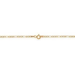 Collier Chaîne Or 375 Maille Cheval Alterné 1.3 Creux 2.3mm 50cm