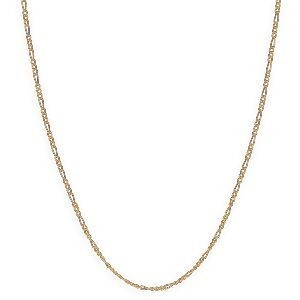 Collier Chaîne Or 375 Maille Cheval Alterné 1.3 Creux 2.3mm 60cm