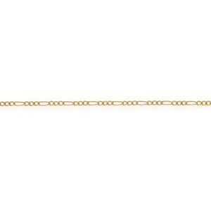 Collier Chaîne Or 375 Maille Cheval Alterné 1.3 Creux 2.3mm 60cm