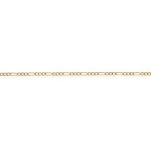 Collier Chaîne Or 375 Maille Cheval Alterné 1.3 Creux 2.3mm 60cm