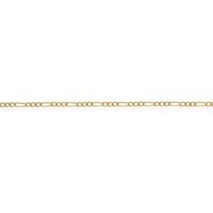 Collier Chaîne Or 375 Maille Cheval Alterné 1.3 Creux 2.4mm 60cm