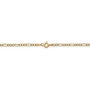 Collier Chaîne Or 375 Maille Cheval Alterné 1.3 Creux 2.4mm 60cm