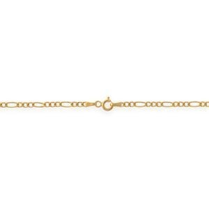 Collier Chaîne Or 375 Maille Cheval Alterné 1.3 Creux 2.4mm 60cm