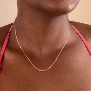 Collier Chaîne Or 375 Maille Forçat Miroir Creux 1.5mm 45cm
