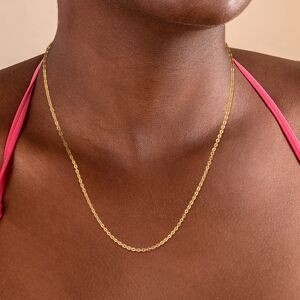 Collier Chaîne Or 375 Maille Forçat Miroir Creux 2mm 55cm