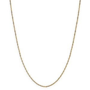 Collier Chaîne Or 375 Maille Forçat Miroir 1.4mm 40cm